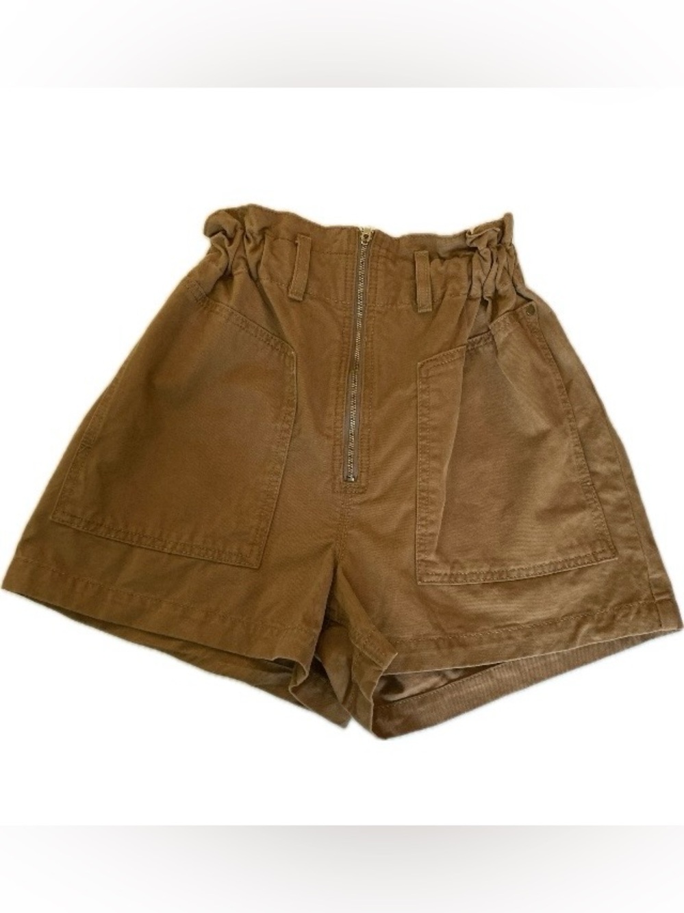 NWT M Jeans by Maurices High-Waist Paperbag Waist Shorts in Brown Sz Medium
